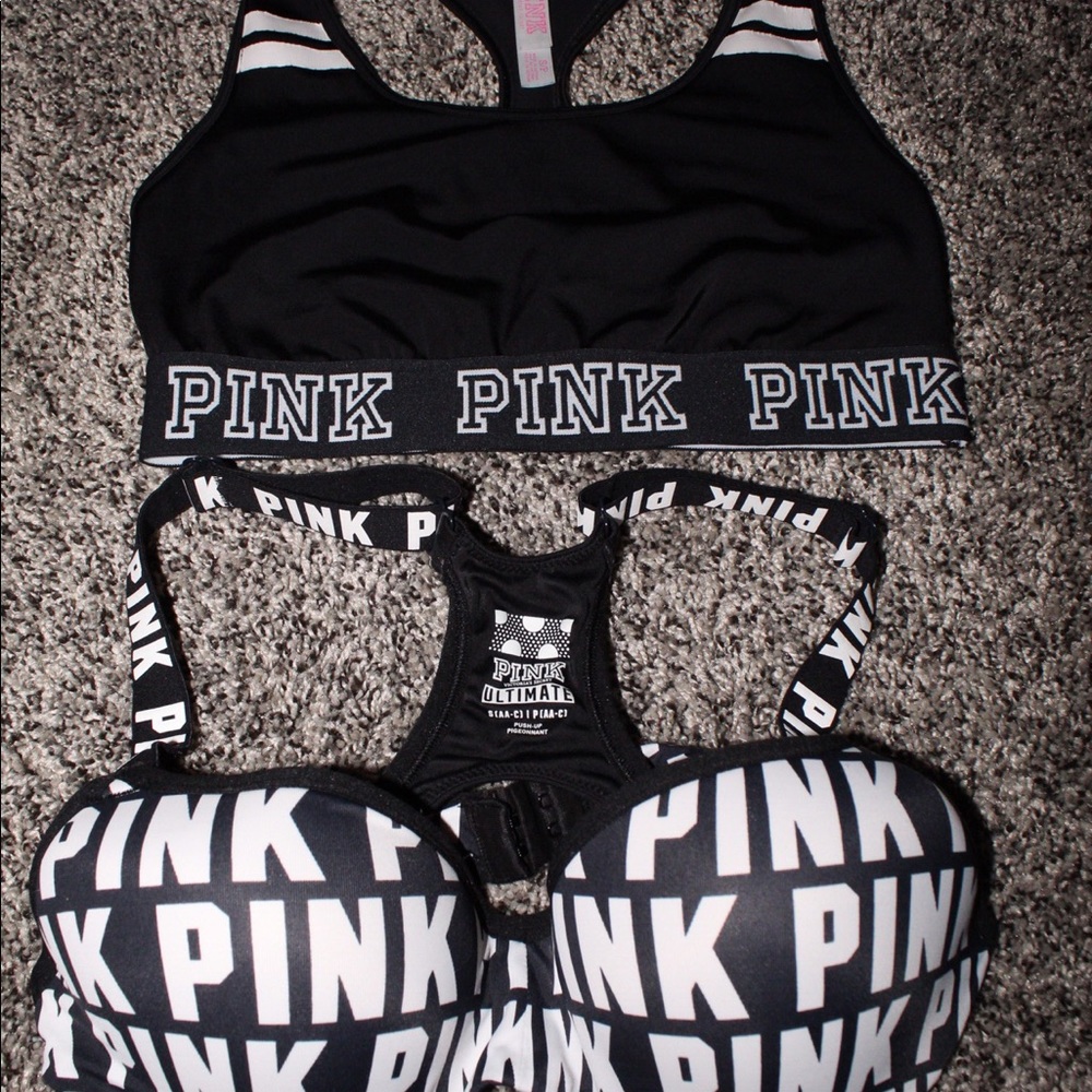 2 Victoria’s Secret work out bras and one bralette